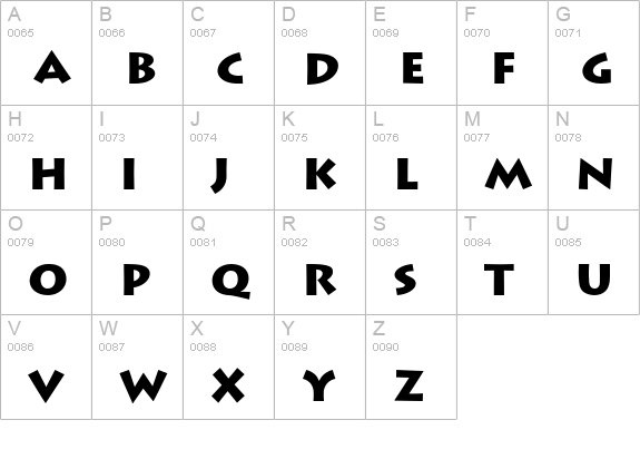 Lithograph Bold uppercase A-Z preview