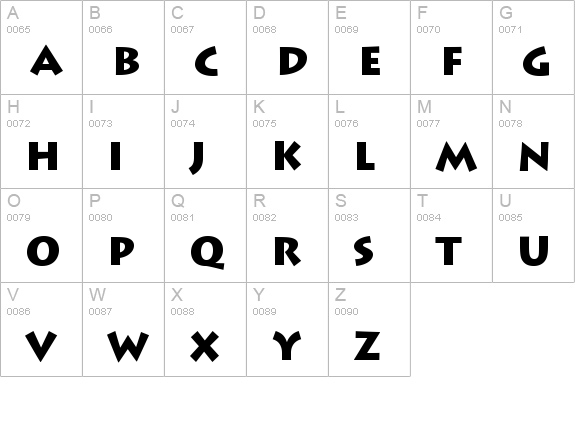Lithos Black uppercase A-Z preview