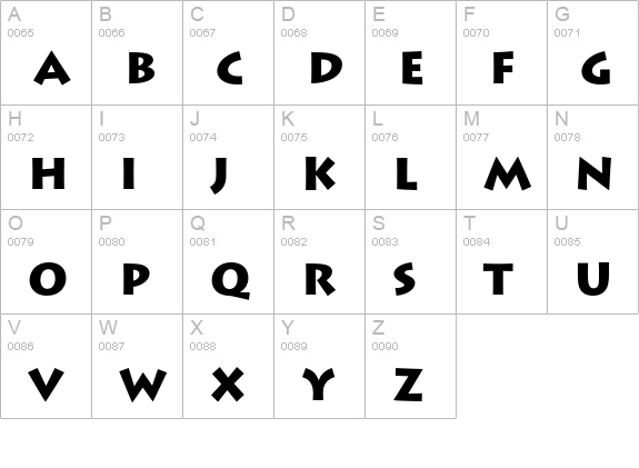 Lithos Pro Black uppercase A-Z preview