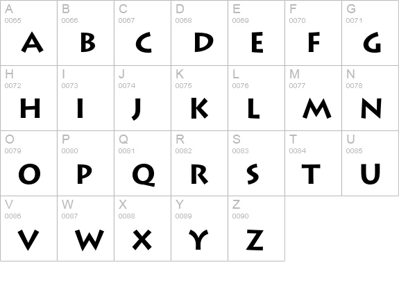 Lithos Pro Bold uppercase A-Z preview