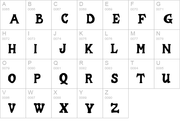 Little Caesar uppercase A-Z preview