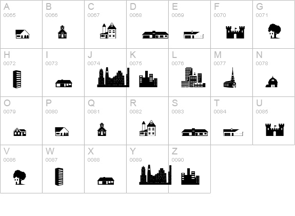 Little City 2000 uppercase A-Z preview
