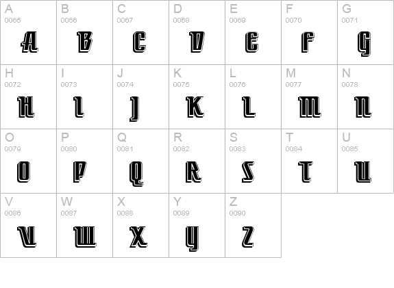 Little Deuce Coupe NF uppercase A-Z preview