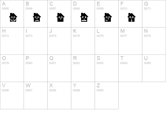 Little House uppercase A-Z preview