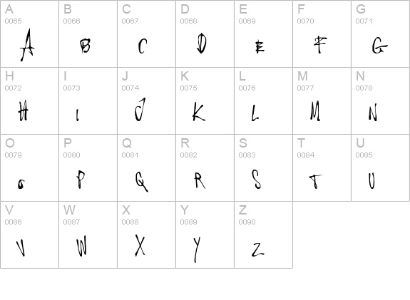 Little Insect from another planet uppercase A-Z preview