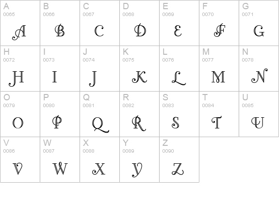 Little Lord Fontleroy NF uppercase A-Z preview