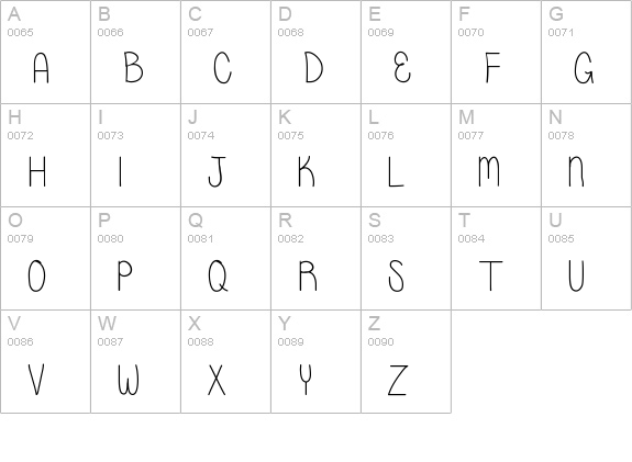 LittleMissPriss uppercase A-Z preview