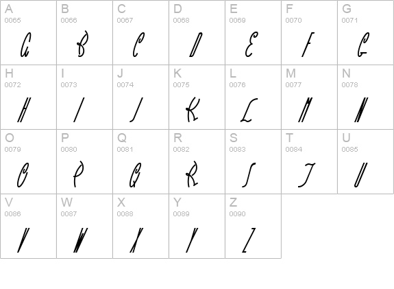 LittleRickeyNF uppercase A-Z preview