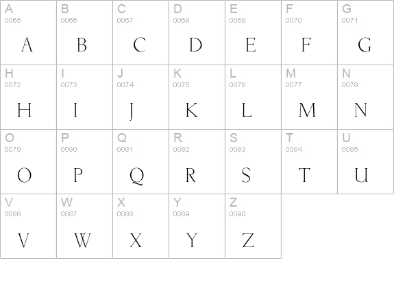 Livia uppercase A-Z preview