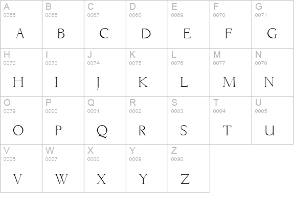 Livia Medium uppercase A-Z preview