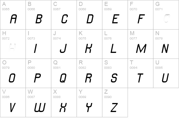 LJ Design Studios Lidea Italic uppercase A-Z preview