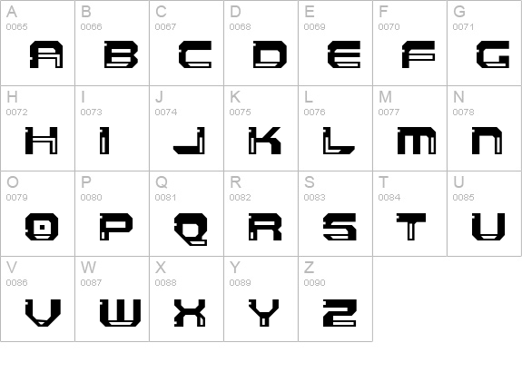 Llandru uppercase A-Z preview
