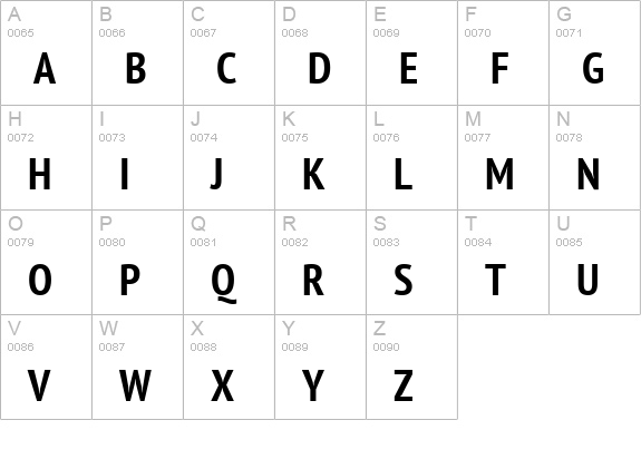 Lloyds Sans Narrow_Pt_sans_bold uppercase A-Z preview