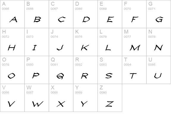 Llynfyrch Fwyrrdynn SemiBold uppercase A-Z preview