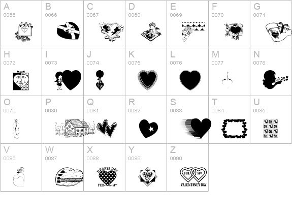 LM Valentines 1 uppercase A-Z preview