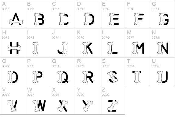 LMS This Font Is For The Dogs uppercase A-Z preview
