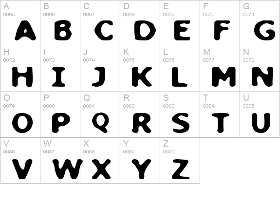 loaf uppercase A-Z preview