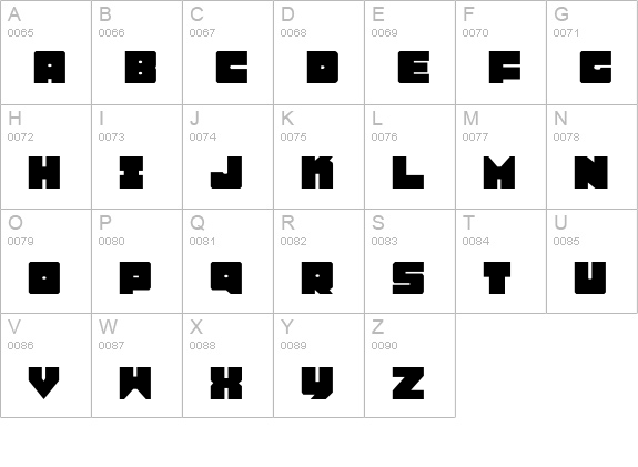 Lobo Tommy uppercase A-Z preview