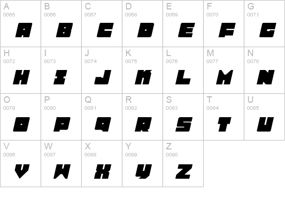 Lobo Tommy Italic uppercase A-Z preview