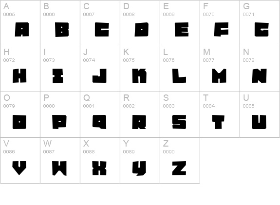 Lobo Tommy Rough uppercase A-Z preview