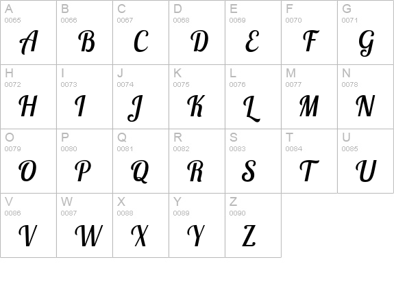 Lobster Two Italic uppercase A-Z preview