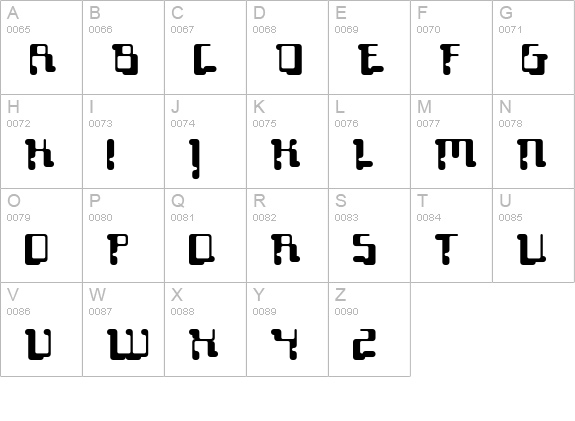 Localizer-Serif uppercase A-Z preview