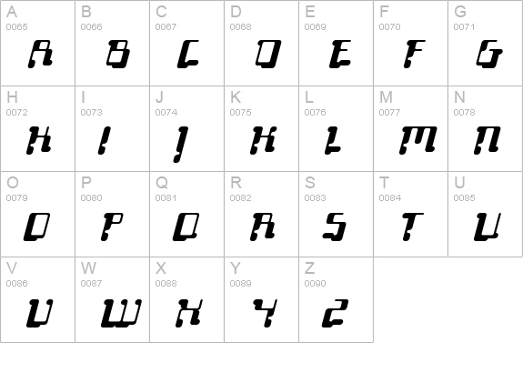 Localizer-SerifItalic uppercase A-Z preview