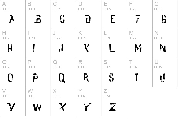 Lochen uppercase A-Z preview