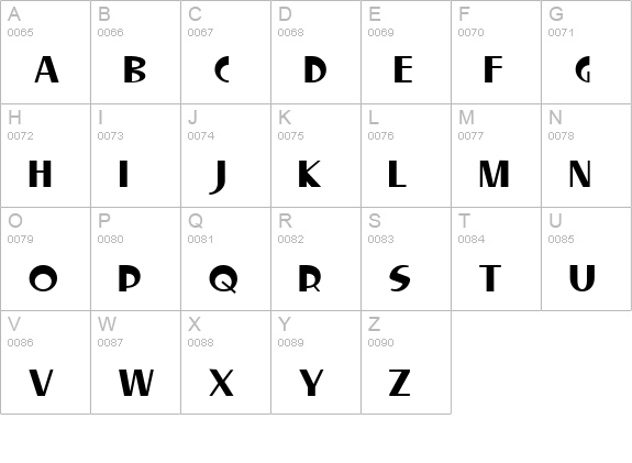 Locked Window uppercase A-Z preview