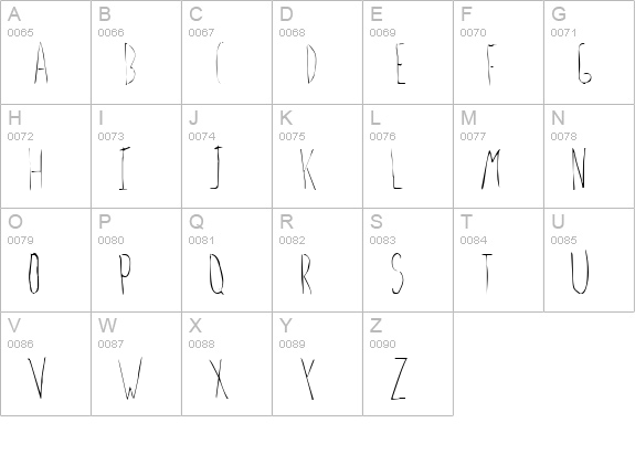 Lockjaw uppercase A-Z preview