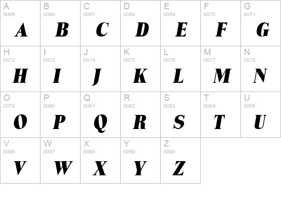 Locura Display SSi Italic uppercase A-Z preview