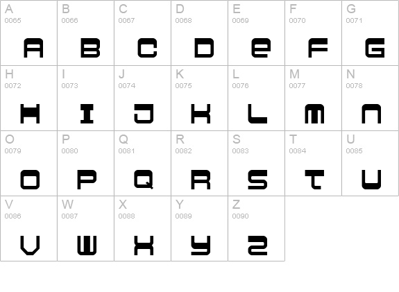 Logic lodger uppercase A-Z preview