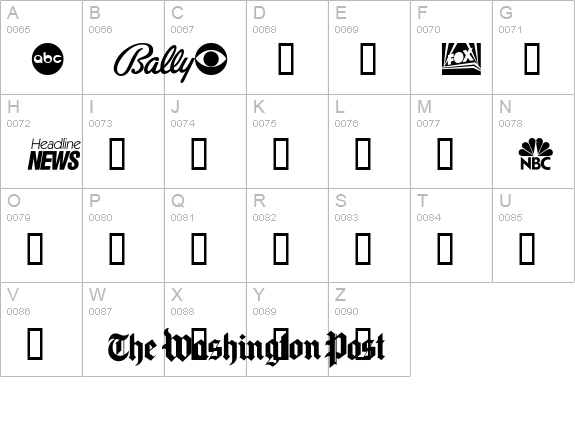 Logos Entertainment uppercase A-Z preview