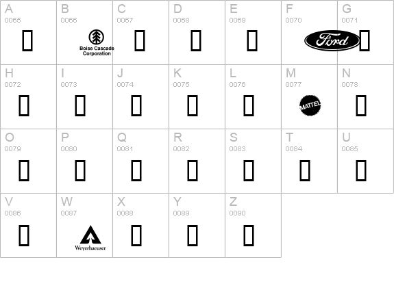 Logos Manufacturing uppercase A-Z preview