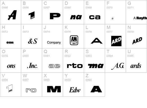 LogosCompanyP01 uppercase A-Z preview