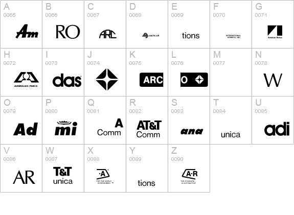 LogosCompanyP02 uppercase A-Z preview