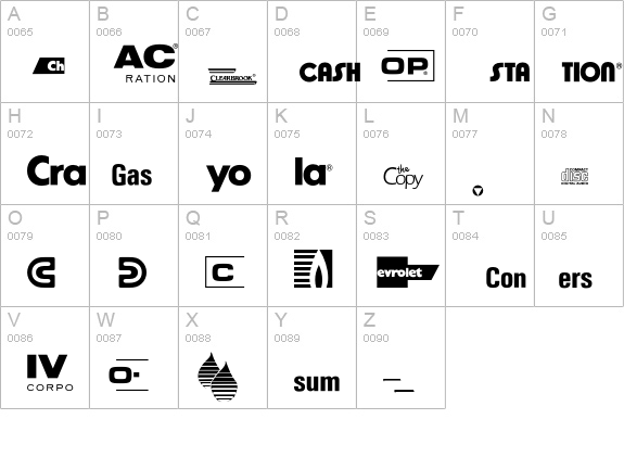 LogosCompanyP05 uppercase A-Z preview