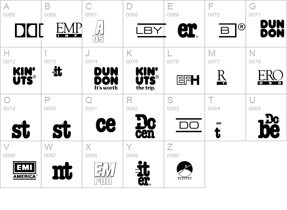 LogosCompanyP06 uppercase A-Z preview