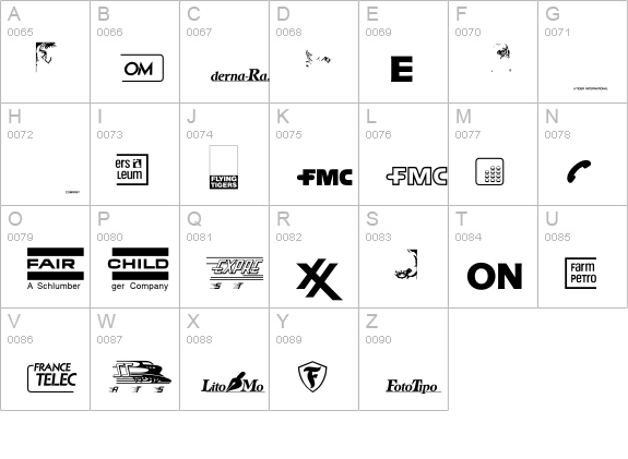 LogosCompanyP07 uppercase A-Z preview