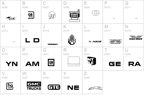 LogosCompanyP08 uppercase A-Z preview