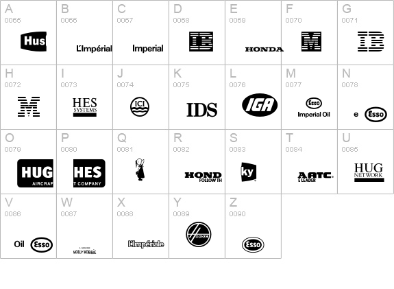 LogosCompanyP09 uppercase A-Z preview