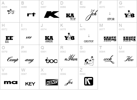 LogosCompanyP10 uppercase A-Z preview