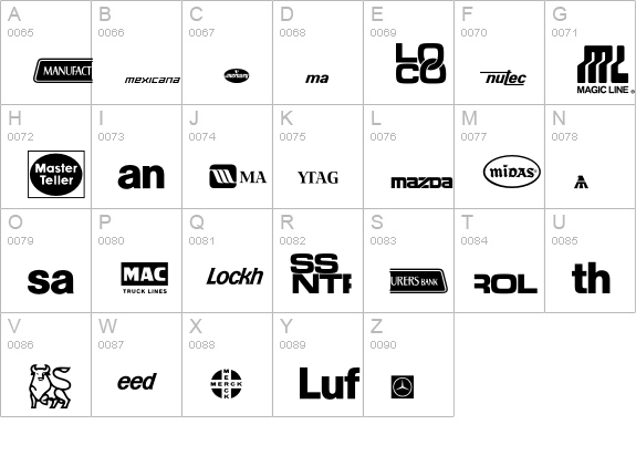 LogosCompanyP11 uppercase A-Z preview