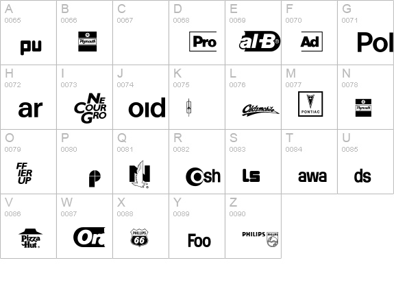 LogosCompanyP13 uppercase A-Z preview