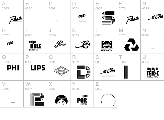 LogosCompanyP14 uppercase A-Z preview