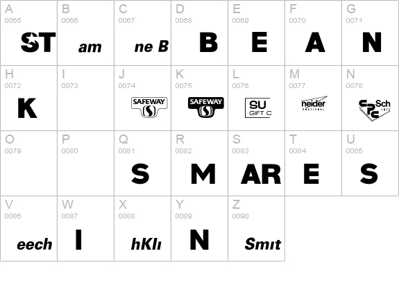 LogosCompanyP17 uppercase A-Z preview