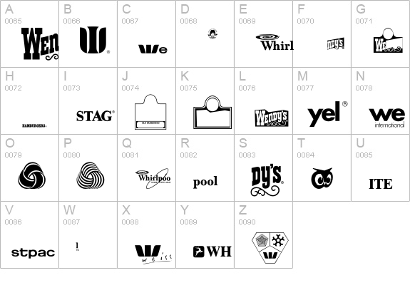 LogosCompanyP20 uppercase A-Z preview