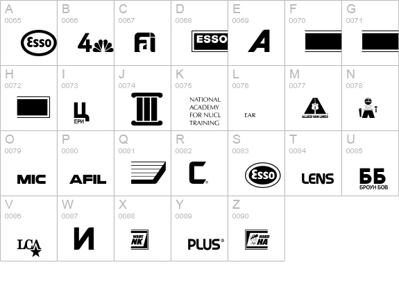LogosCompanyP22 uppercase A-Z preview