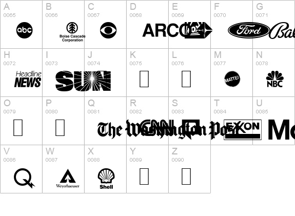 LogosCorporate-VOL1A uppercase A-Z preview