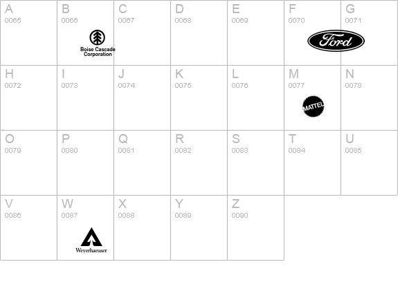 LogosManufacturing uppercase A-Z preview